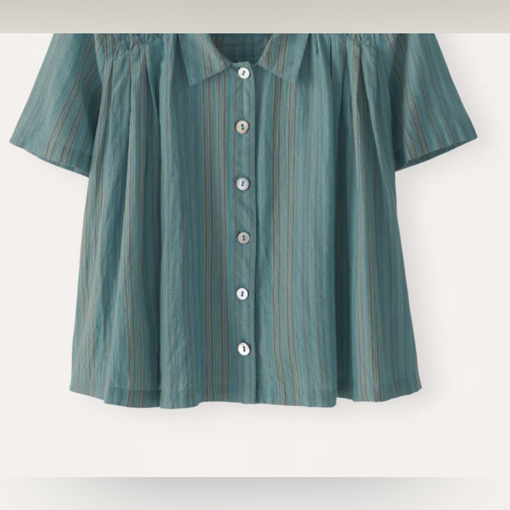 Poetry blouse, blue/green multi color, size 10